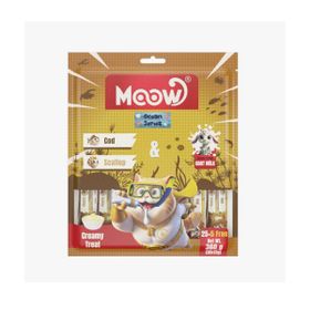 Moow Morina Balıklı Deniz Taraklı ve Keçi Sütlü Yetişkin Sıvı 30x12 gr Kedi Ödül Maması