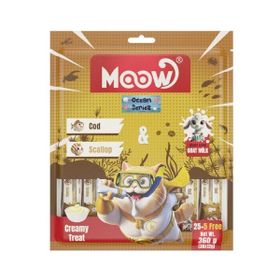 Moow Morina Balıklı Deniz Taraklı ve Keçi Sütlü Yetişkin Sıvı 30x12 gr Kedi Ödül Maması