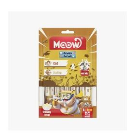 Moow Morina Balıklı Deniz Taraklı ve Keçi Sütlü Yetişkin Sıvı 6x12 gr Kedi Ödül Maması