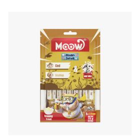 Moow Morina Balıklı Deniz Taraklı ve Keçi Sütlü Yetişkin Sıvı 6x12 gr Kedi Ödül Maması