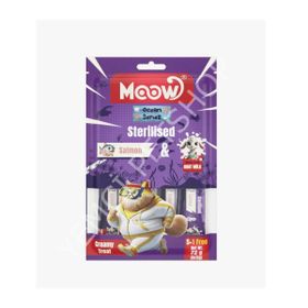 Moow Somonlu Keçi Sütlü 6x12 gr Sterilised Kedi Krema Ödülü