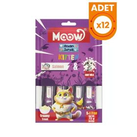 Moow Somonlu ve Keçi Sütlü Yavru Sıvı 6x12 gr Kedi Ödül Maması