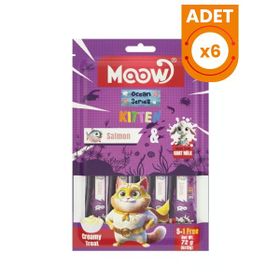 Moow Somonlu ve Keçi Sütlü Yavru Sıvı 6x12 gr Kedi Ödül Maması