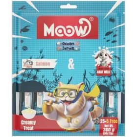 Moow Somonlu ve Keçi Sütlü Yetişkin Sıvı 30x12 gr Kedi Ödül Maması