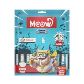 Moow Somonlu ve Keçi Sütlü Yetişkin Sıvı 30x12 gr Kedi Ödül Maması