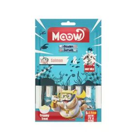 Moow Somonlu ve Keçi Sütlü Yetişkin Sıvı 6x12 gr Kedi Ödül Maması