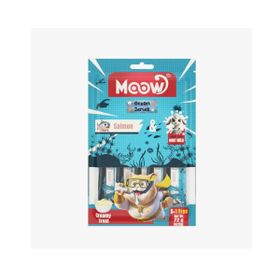Moow Somonlu ve Keçi Sütlü Yetişkin Sıvı 6x12 gr Kedi Ödül Maması