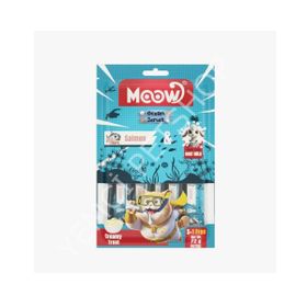 Moow Somonlu ve Keçi Sütlü Yetişkin Sıvı 6x12 gr Kedi Ödül Maması