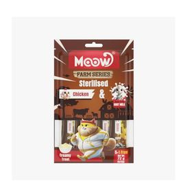 Moow Tavuklu Keçi Sütlü 6x12 gr Sterilised Kedi Krema Ödülü