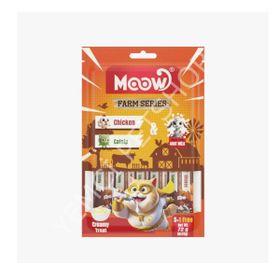 Moow Tavuklu Kedi Naneli ve Keçi Sütlü Yetişkin Sıvı 6x12 gr Kedi Ödül Maması