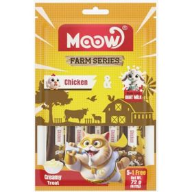 Moow Tavuklu ve Keçi Sütlü 6x12 gr 12'li Kedi Krema Ödülü
