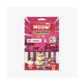 Moow Tavuklu ve Keçi Sütlü Yavru Sıvı 6x12 gr Kedi Ödül Maması