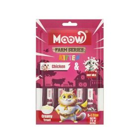 Moow Tavuklu ve Keçi Sütlü Yavru Sıvı 6x12 gr Kedi Ödül Maması