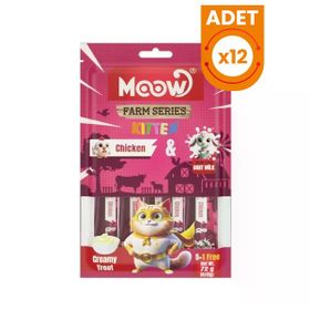 Moow Tavuklu ve Keçi Sütlü Yavru Sıvı 6x12 gr Kedi Ödül Maması