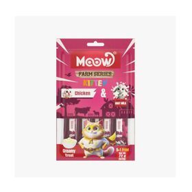 Moow Tavuklu ve Keçi Sütlü Yavru Sıvı 6x12 gr Kedi Ödül Maması