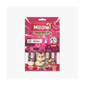 Moow Tavuklu ve Keçi Sütlü Yavru Sıvı 6x12 gr Kedi Ödül Maması