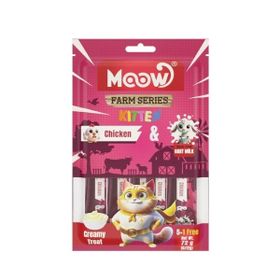 Moow Tavuklu ve Keçi Sütlü Yavru Sıvı 6x12 gr Kedi Ödül Maması