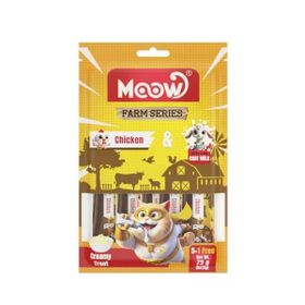 Moow Tavuklu ve Keçi Sütlü Yetişkin Sıvı 6x12 gr Kedi Ödül Maması