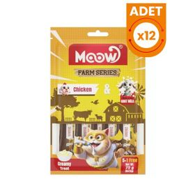 Moow Tavuklu ve Keçi Sütlü Yetişkin Sıvı 6x12 gr Kedi Ödül Maması