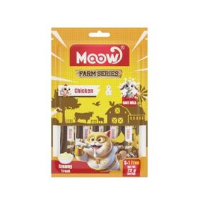 Moow Tavuklu ve Keçi Sütlü Yetişkin Sıvı 6x12 gr Kedi Ödül Maması