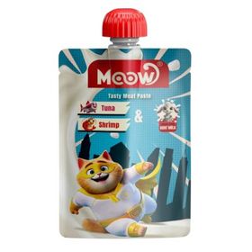 Moow Taze Ton Balık Karides ve Keçi Sütlü Ezme 90 gr Kedi Ödül Maması