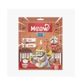 Moow Ton Balıklı Karidesli ve Keçi Sütlü Yetişkin Sıvı 30x12 gr Kedi Ödül Maması