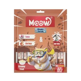 Moow Ton Balıklı Karidesli ve Keçi Sütlü Yetişkin Sıvı 30x12 gr Kedi Ödül Maması