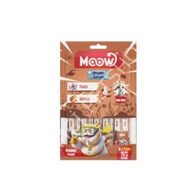 Moow Ton Balıklı Karidesli ve Keçi Sütlü Yetişkin Sıvı 6x12 gr Kedi Ödül Maması