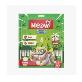 Moow Yengeçli Istakozlu ve Keçi Sütlü Yetişkin Sıvı 30x12 gr Kedi Ödül Maması