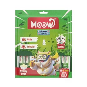 Moow Yengeçli Istakozlu ve Keçi Sütlü Yetişkin Sıvı 30x12 gr Kedi Ödül Maması