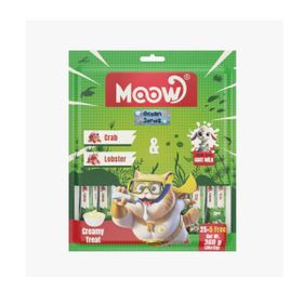 Moow Yengeçli Istakozlu ve Keçi Sütlü Yetişkin Sıvı 30x12 gr Kedi Ödül Maması