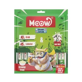 Moow Yengeçli Istakozlu ve Keçi Sütlü Yetişkin Sıvı 30x12 gr Kedi Ödül Maması