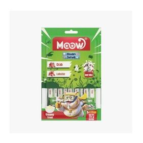 Moow Yengeçli Istakozlu ve Keçi Sütlü Yetişkin Sıvı 6x12 gr Kedi Ödül Maması