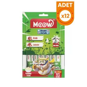 Moow Yengeçli Istakozlu ve Keçi Sütlü Yetişkin Sıvı 6x12 gr Kedi Ödül Maması