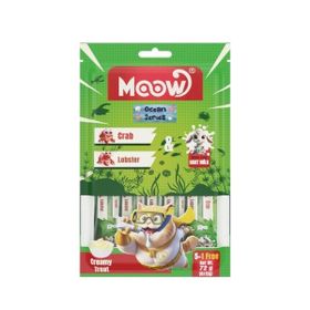 Moow Yengeçli Istakozlu ve Keçi Sütlü Yetişkin Sıvı 6x12 gr Kedi Ödül Maması