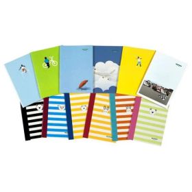 Mopak 114 A5 Karton Kapak 60 Yaprak Kareli ve Çizgili 12'li Set Defter