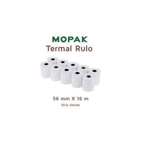 Mopak 56 mm 16 mt 10'lu Termal Yazar Kasa Pos Rulosu