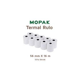 Mopak 56 mm 16 mt 10'lu Termal Yazar Kasa Pos Rulosu