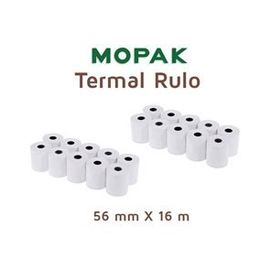 Mopak 56 mm 16 mt 20'li Termal Yazar Kasa Pos Rulosu