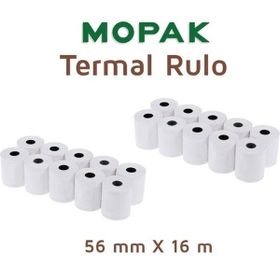 Mopak 56 mm 16 mt 20'li Termal Yazar Kasa Pos Rulosu
