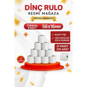 Mopak 56 x 16 mt 210 Adet Termal Yazarkasa Pos Rulosu