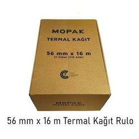 Mopak 56 x 16 mt 210 Adet Termal Yazarkasa Pos Rulosu