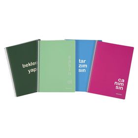 Mopak A4 72 Yaprak Spiralli Kareli Defter