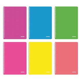Mopak A4 72 Yaprak Spıralli Plastik Kapak Neon Defter