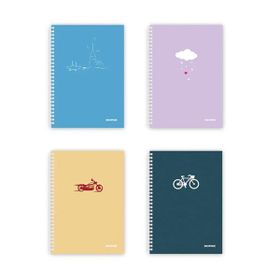 Mopak A4 96 Yaprak Spiralli Plastik Kapak Neon Defter