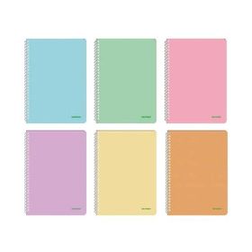 Mopak A4 Pastel Serisi Kareli Pp Kapak 72 Yaprak 6'lı Spiralli Defter