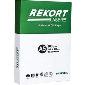 Mopak Rekort 80 gr 1000'li 1 Paket A5 Fotokopi Kağıdı