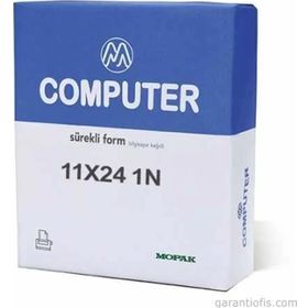 Mopak Ve-ge 1 Nüsha 70 gr 11x24 1000 Adet Sürekli Form Bilgisayar Kağıdı