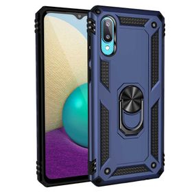 Mor Aksesuar Samsung Galaxy A02 Zırhlı Standlı Sofya Yüzüklü Silikon Kılıf