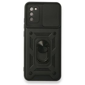 Mor Aksesuar Samsung Galaxy A02S Pars Lens Yüzüklü Silikon Kılıf